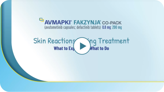Video thumbnail for managing skin-related side effects during Avmapki® Fakzynja® Co-Pack treatment